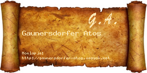 Gaunersdorfer Atos névjegykártya